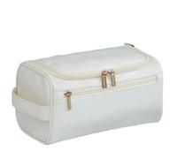 VONCYKI Uomini Vintage Lusso Toiletry Bag Viaggio Necessario Affari Cosmetici Casi di Trucco Maschile Appeso Organizzatore di Immagazzinaggio Bagsmakeup Bagsmakeup, Beige-pu, alla moda