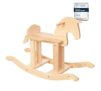 VonDerWelt Cavallo a dondolo a partire da 1 anno in legno massiccio, non trattato, realizzato a mano per bambini piccoli, montaggio semplicissimo, il giocattolo da equitazione per piccoli e grandi