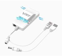 VONETS VAP11S-D232 - Adattatore industriale WiFi a Ethernet, 2,4 G/5 GHz, ponte wireless Gigabit 100/1000 Mbps, porta LAN, 2 porte seriali, 4 antenne integrate, adattatore Ethernet Wi-Fi