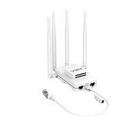 VONETS VAR600-H Industriale Gigabit Dual Band WiFi Bridge/Router 600M WiFi to Ethernet Adattatore con ventola intelligente, porta 3 Gigabit, POE, DC/USB Powered per reti industriali, dispositivi