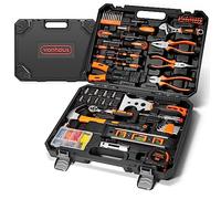 VonHaus Kit di attrezzi da 120 pezzi, include utensili manuali, torcia LED, chiavi esagonali, metro a nastro da 3 m e molto altro ancora, kit completo di attrezzi fai da te per la casa, perfetto per i