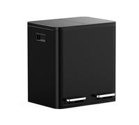 VonHaus Pattumiera per la Raccolta Differenziata a più Scomparti, Ermetico Sistema di Separazione dei Rifiuti, Base Antiscivolo, Secchio Interno Estraibile (Nero, 30L (2x15L))