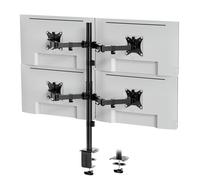 VonHaus Supporto Monitor Scrivania 13-32", Supporto Monitor per Quattro Schermi, Altezza Regolabile, Facile da Assemblare - Braccio VESA 75x75 & 100x100mm, Rotante e Inclinabile