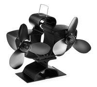 VonHaus Ventilatore per stufa - Ventilatore doppio per camino alimentato dal calore per stufe a legna/tronchi, caminetti e stufe - Funzionamento silenzioso, ventilatore per stufa ecologico senza