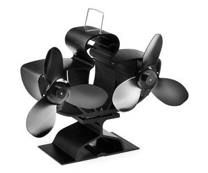 VonHaus Ventilatore per stufa - Ventilatore doppio per camino alimentato dal calore per stufe a legna/tronchi, caminetti e stufe - Funzionamento silenzioso, ventilatore per stufa ecologico senza