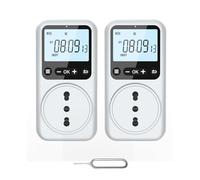 Voniobuy Timer Presa Elettrica Digitale, 18 Programmi con Conto alla Rovescia al Secondo, Display Retroilluminato, Presa Programmabile 16A 3680W per Uso Interno, Antifurto e Scaldabagno Elettrico (2)