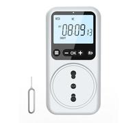 Voniobuy Timer Presa Elettrica Digitale, 18 Programmi con Conto alla Rovescia al Secondo, Display Retroilluminato, Presa Programmabile 16A 3680W per Uso Interno, Antifurto e Scaldabagno Elettrico (1)