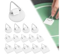 VONJUMA 15 Pcs Ganci Adesivi Per Quadri Appendini Autoadesivi Bianchi Facili Da Applicare E Rimuovere Versatili Per Piatti Cornici Opere D'Arte Soluzione Pratica Per Organizzare Le Pareti 3 Forme