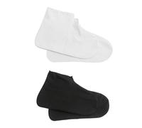 VONJUMA 2 Paia Copriscarpe Impermeabili Antiscivolo Copriscarpe Riutilizzabili Per Pioggia Neve E Strade Fangose Nero Bianco