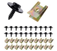 VONJUMA 20 Set Vite Per Autoveicoli E Auto U-Clips Viti Per Dadi Con Clip Per Dado Sottoscocca Viti Di Tipo U Viti Per Sottofondo Auto Per Copripista Parafango Sottoscocca Adatto Per Volkgswagon Audi