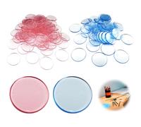 VONJUMA 200 Pezzi Gettoni Colorati Fiches Di Gioco In Re-Plastic Fiches Per Conteggio Gettoni Marcatori Fiches Da Bingo Gettoni Plastica Ø 19Mm Rosa Blu