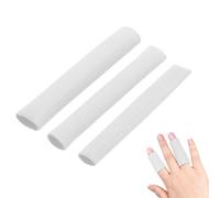 VONJUMA 3 Pezzi Protezione Dita Piedi In Silicone Copri Dita In Gel Tagliabile Separatori Per Le Dita Per Prevenire Vesciche Calli E Duroni 15Cm 3 Dimensioni Bianco