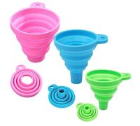 VONJUMA 6 Pcs Imbuti Pieghevoli Imbuto Pieghevole In Silicone Multifunzione Portatile Imbuto Cucina Per Trasferimento Liquidi Piccolo Grande