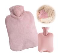 VONJUMA Borsa Acqua Calda Borsa Dell'Acqua Calda Con Rivestimento E Soffice Con Borsa A Marsupio A Prova Di Perdite E Testata A Lunga Durata Per Bambini E Adulti Rosa 1000Ml