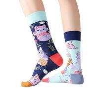 VONJUMA Calze Divertenti Per Donne E Uomini Unisex Motivo Gatto In Cotone Regalo Modelli Asimmetrici Sinistra Destra