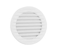 VONLIS Griglia di ventilazione bianca, per sfiato di insetti, rotonda, griglia di scarico, ventilazione posteriore, Ø 70 mm