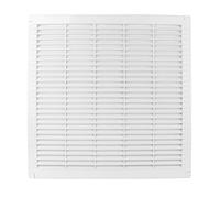 VONLIS® - Griglia di ventilazione, griglia di scarico dell’aria, griglia lamellare, in plastica, rettangolare, 300 x 300 mm, colore bianco