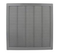VONLIS® - Griglia di ventilazione, griglia di scarico dell’aria, griglia lamellare, in plastica, rettangolare, 300 x 300 mm, colore grigio