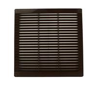 VONLIS® - Griglia di ventilazione, griglia di scarico dell’aria, griglia lamellare, in plastica, rettangolare, 250 x 250 mm, colore marrone