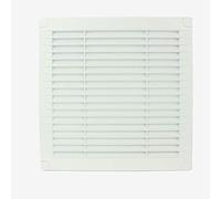 VONLIS® - Griglia di ventilazione, griglia di scarico dell’aria, griglia lamellare, in plastica, rettangolare, 200 x 200 mm, colore bianco