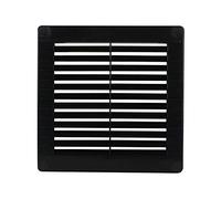 VONLIS® - Griglia di ventilazione, griglia di scarico dell’aria, griglia lamellare, in plastica, rettangolare, 150 x 150 mm, colore antracite / grafite