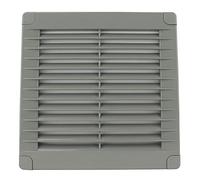 VONLIS® - Griglia di ventilazione, griglia di scarico dell’aria, griglia lamellare, in plastica, rettangolare, 150 x 150 mm, colore grigio