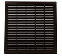 VONLIS® - Griglia di ventilazione, griglia di scarico dell’aria, griglia lamellare, in plastica, rettangolare, 300 x 300 mm, colore marrone