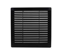 VONLIS® - Griglia di ventilazione, griglia di scarico dell’aria, griglia lamellare, in plastica, rettangolare, 200 x 200 mm, colore antracite / grafite