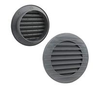 VONLIS Griglia di ventilazione in mattoni, griglia di ventilazione per clinker, griglia di scarico, griglia esterna, protezione dagli insetti, colore grigio, Ø 80 mm