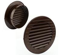 VONLIS Griglia di ventilazione in mattoni, per clinker, griglia di scarico, griglia esterna, protezione dagli insetti, marrone, Ø 80 mm