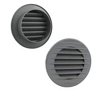 VONLIS Griglia di ventilazione in mattoni per esterni, zanzariera grigia, diametro: 70 mm