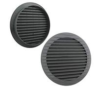 VONLIS Griglia di ventilazione per mattoni, griglia di ventilazione, griglia di scarico, griglia esterna, protezione dagli insetti, Ø 150 mm, colore: grigio