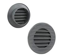 VONLIS Griglia di ventilazione per mattoni, griglia di ventilazione per esterni, protezione dagli insetti, grigio, Ø 60 mm