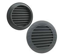 VONLIS Griglia di ventilazione per mattoni, griglia di ventilazione per esterni, protezione dagli insetti, grigio, Ø 90 mm
