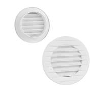 VONLIS Griglia di ventilazione per mattoni, griglia di ventilazione per esterni, protezione dagli insetti, colore bianco, Ø 80 mm