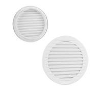 VONLIS Lüftungsgitter Backsteingitter Klinkerlüftung Abluftgitter Außengitter Insektenschutz weiß Ø 125 mm