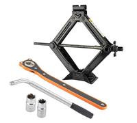 VonLux Kit Cric per Auto a Forbice da 2 Tonnellate Con Impugnatura Rapida, Cricchetto e Chiave Con 2 Prese, Attrezzo per Sollevamento Pneumatici, Portatile per Auto e Furgoni