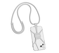 VONMÄHLEN - Collana Universale per Cellulare Infinity - Compatibile con Qualsiasi Smartphone - Custodia in Silicone con Cinturino - Design Protettivo in Silicone - Cordino in Nylon (Light Gray)