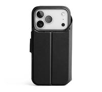 VONMÄHLEN Custodia vegana in pelle tipo folio - Compatibile con MagSafe, scomparto per carte integrato, funzione supporto, protezione RFID, design elegante per iPhone 17 Pro - Nero