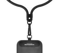 VONMÄHLEN Infinity Go - Collana universale per cellulare, compatibile con tutte le custodie chiuse, flessibile e sicura, lunghezza regolabile fino a 150 cm, cinturino per cellulare da appendere, nero