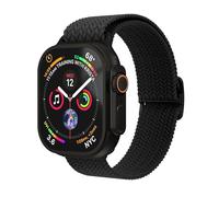 VONMÄHLEN Woven Loop - Elegante cinturino in nylon intrecciato per Apple Watch, idrorepellente e regolabile - Nero - 44 | 45 | 46 | 49 mm