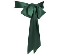 VONMELLI Cintura Donna Da Sposa Matrimonio Cinture in Raso Elegante per Abito Da Sera, Lunga in Vita per Occasioni Speciali 9.5 CM Larghezza Verde Erba