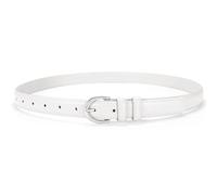 VONMELLI Cintura Donne in Pelle per Pantaloni Jeans Moda Cinture da Donna Skinny per Abiti Cintura Sottile con Fibbia A Un Solo Ardiglione Bianco L