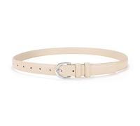 VONMELLI Cintura Donne in Pelle per Pantaloni Jeans Moda Cinture da Donna Skinny per Abiti Cintura Sottile con Fibbia A Un Solo Ardiglione Beige S