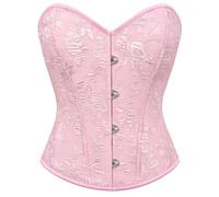 VONMELLI Top corsetto nero da donna con lacci overbust bustier per uscire | Bustier Floreale Shapewear Lingerie Sexy Senza Spalline Crop Tank Corsetti per Halloween Rinascimento Pirate Club Party