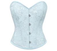 VONMELLI Top corsetto nero da donna con lacci overbust bustier per uscire | Bustier Floreale Shapewear Lingerie Sexy Senza Spalline Crop Tank Corsetti per Halloween Rinascimento Pirate Club Party