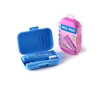 Vonmerie Set da viaggio a incastro, spazzolino da viaggio a incastro, 9,5 cm x 6 cm (blu)