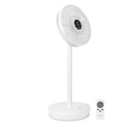 VONROC BREEZE Ventilatore Silenzioso Wireless Bianco - 24 Velocità, 3 Modalità - Touch & Telecomando - Oscillante, Portatile, da Tavolo o Pavimento - Ricaricabile e Compatto