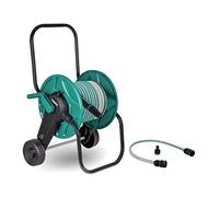 VONROC Carrello Avvolgitubo da Giardino - Set Completo con Tubo da 20m, Ugello Regolabile, Raccordi e Connettore Rubinetto - Ideale per Irrigazione, Lavaggio Auto e Riempimento Piscina