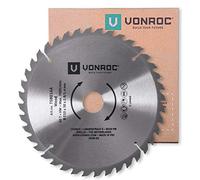 VONROC Lama per sega 210 x 30 mm - 40 denti. Per legno. Adatto per seghe da banco e troncatrici